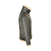 Men's Shearling Adjustable Waist Original Leather Jacket