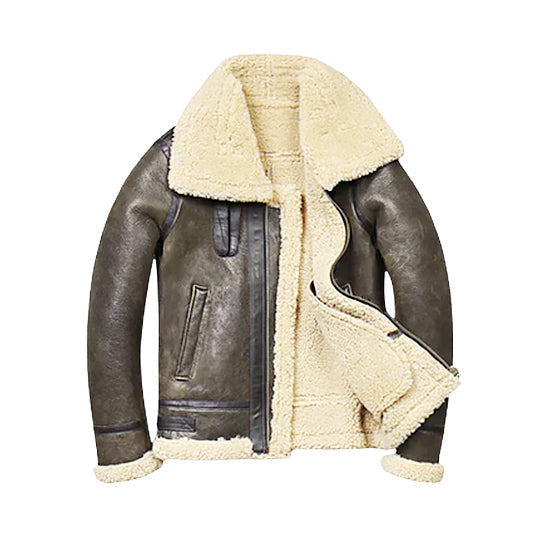 Men's Shearling Adjustable Waist Original Leather Jacket