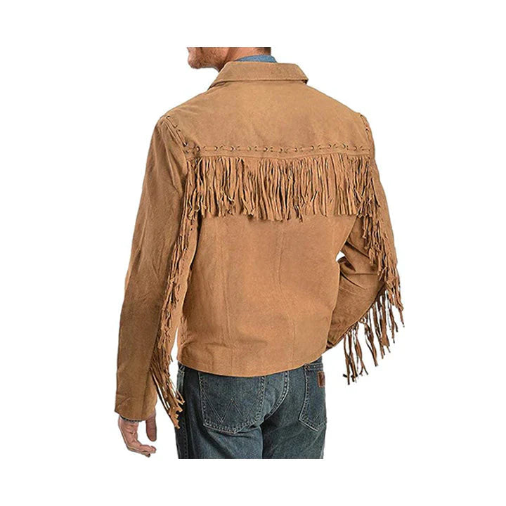 Men's Fringed Suede Leather Jacket