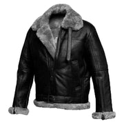 Men's FUR Bomber Jacket: The Ion Black