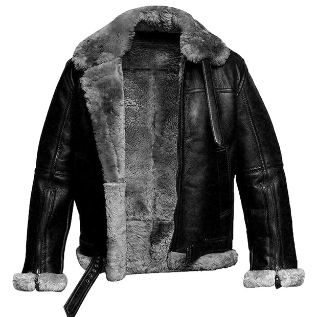 Men's FUR Bomber Jacket: The Ion Black