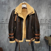 Men's Genuine Leather Shearling Jacket: The Nomad