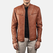 Men's Cognac Brown Leather Jacket: The Iconic