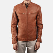 Men's Cognac Brown Leather Jacket: The Iconic