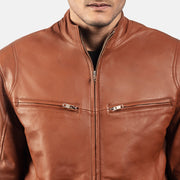 Men's Cognac Brown Leather Jacket: The Iconic