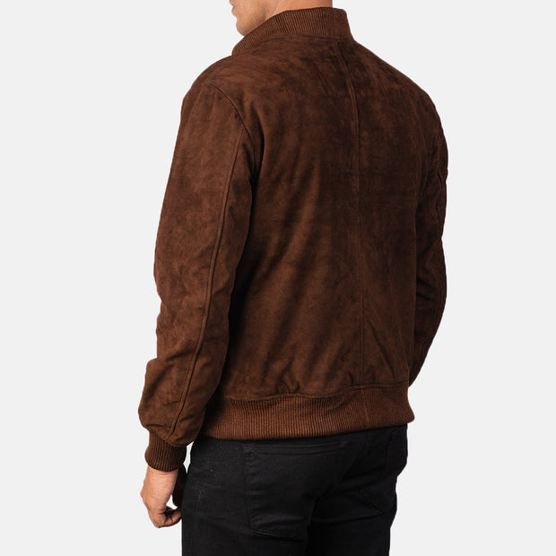 Men's Dark Brown Bomber Jacket: The Bennett