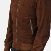 Men's Dark Brown Bomber Jacket: The Bennett