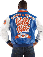 Men's Pelle Pelle Soda Club Blue Leather Jacket