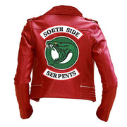 RIVERDALE CHERYL SOUTHSIDE SERPENTS RED LEATHER JACKET