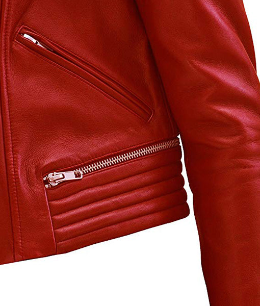 RIVERDALE CHERYL SOUTHSIDE SERPENTS RED LEATHER JACKET