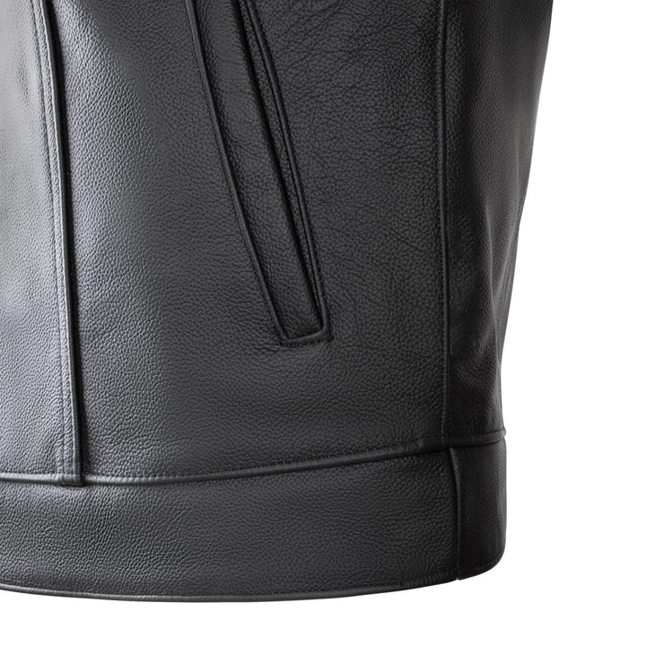 Men's Black Leather Vest: The Legend