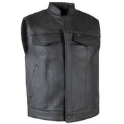 Men's Black Leather Vest: The Legend