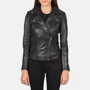 Women's Black Leather Biker Jacket: The Summer