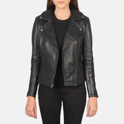 Women's Black Leather Biker Jacket: The Summer