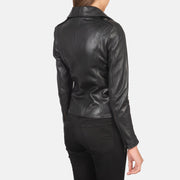 Women's Black Leather Biker Jacket: The Summer