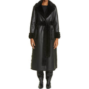 Women's Luxurious Black Long Fur Coat: The Bruna