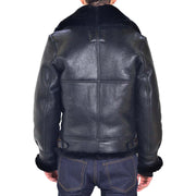 Men's B3 Black Shearling Leather Jacket: The Jaxon