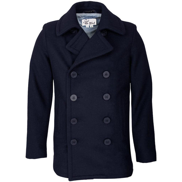 Men's Luxury Wool Coat Navy: The Leonardo