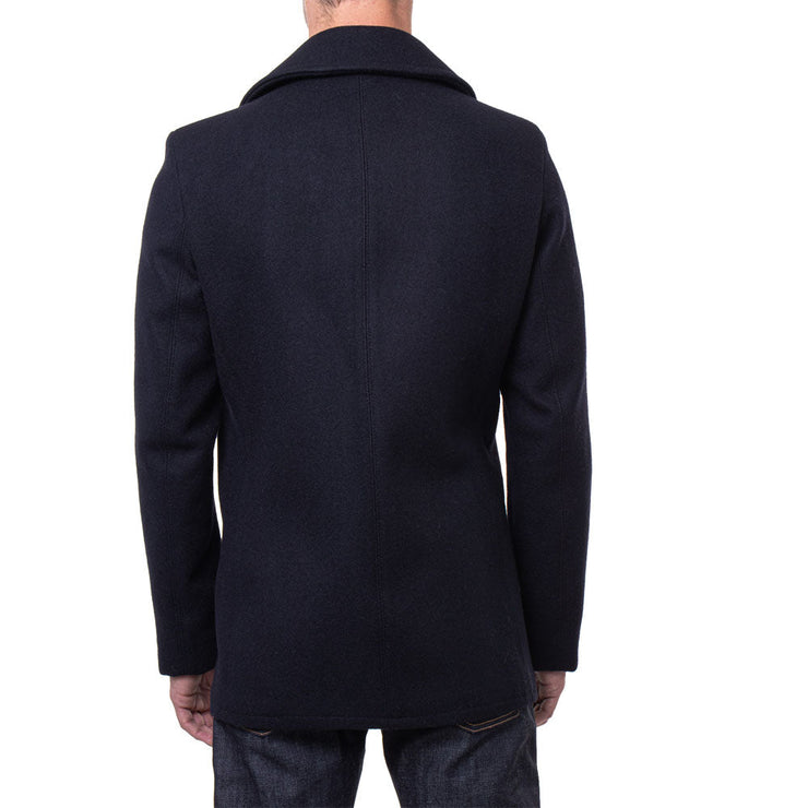 Men's Luxury Wool Coat Navy: The Leonardo