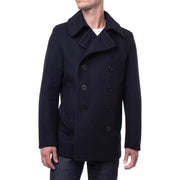 Men's Luxury Wool Coat Navy: The Leonardo