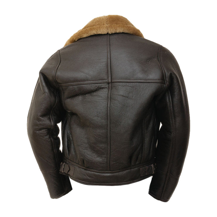 Men's Brown Shearling Jacket: The Muscle