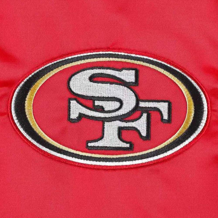 Men's Midfield San Francisco 49ers Red Satin Jacket