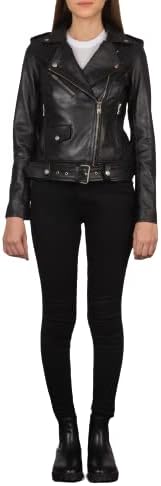 LEATHERS Women's Real Leather Motorcycle Biker jacket | Ladies Real Leather Biker Jacket