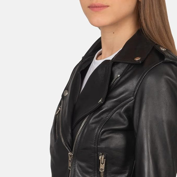 LEATHERS Women's Real Leather Motorcycle Biker jacket | Ladies Real Leather Biker Jacket