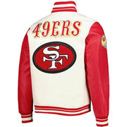 San Francisco 49ers Red and Cream Varsity Jacket For Men