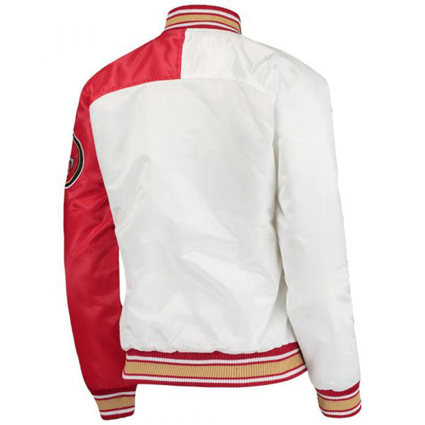 Women's White And Red San Francisco 49ers Jacket