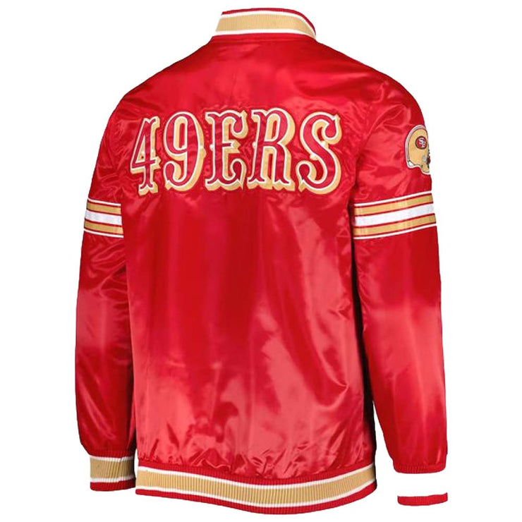 Men's Midfield San Francisco 49ers Red Satin Jacket