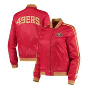 Women's San Francisco 49ers Red Line Up Jacket