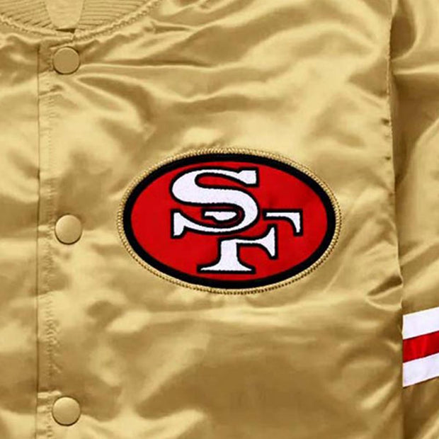 San Francisco 49ers Golden Satin Jacket For Men