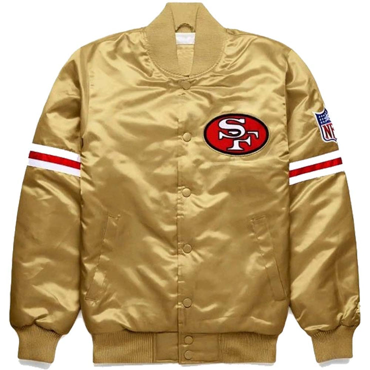 San Francisco 49ers Golden Satin Jacket For Men