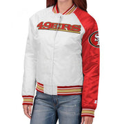 Women's White And Red San Francisco 49ers Jacket