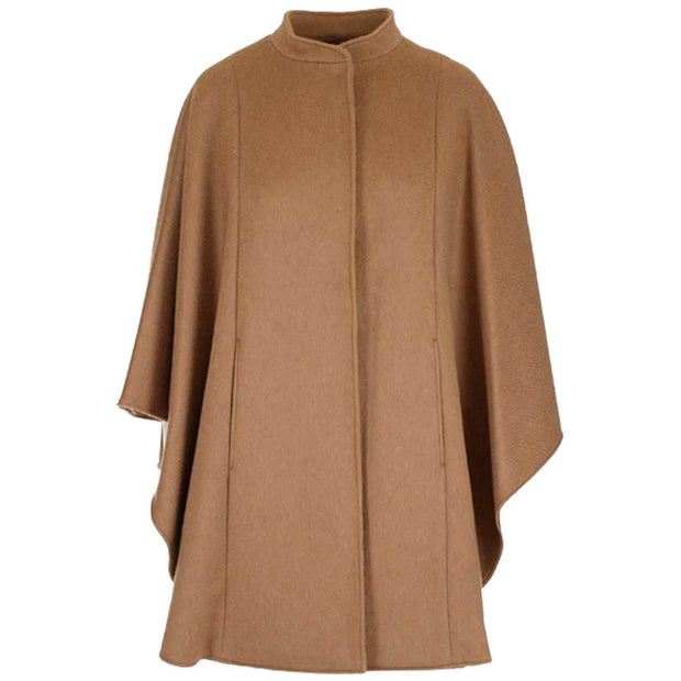 Women's Luxurious Brown Wool Cape: The Veronica