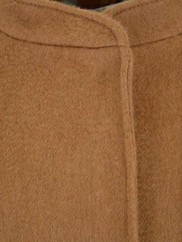 Women's Luxurious Brown Wool Cape: The Veronica